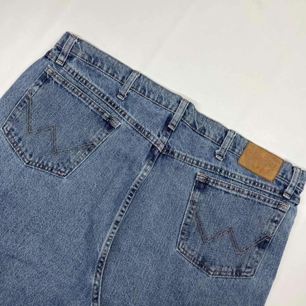 Wrangler Blues Mens Relaxed Straight Leg Jeans Blue Denim 42x32 Vintage Workwear